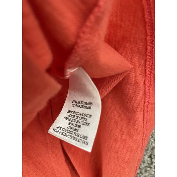 Z Supply Penelope One Shoulder Top Blouse Coral Size Medium 100% Cotton - Picture 10 of 10